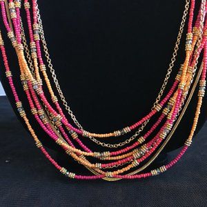 Chico's Multistrand India Seed Bead Necklace